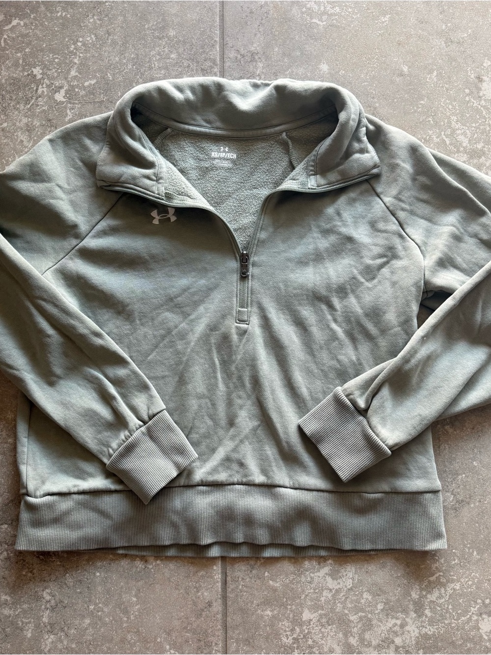 Under Armour Women's Sage Green Quarter-Zip Fleece Pullover